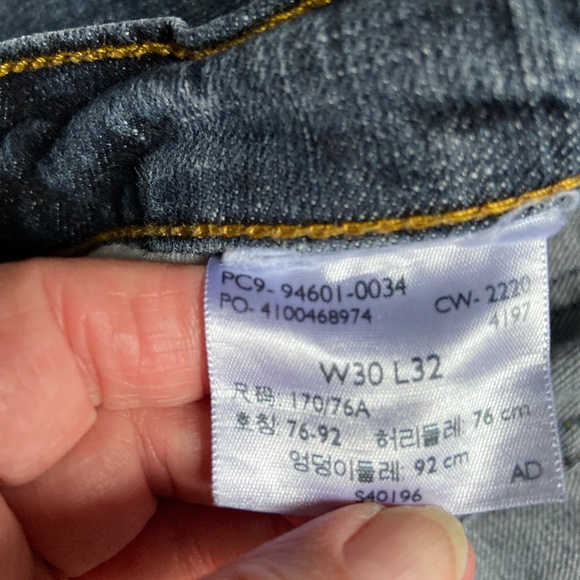 Men’s Levi Straight Jeans 30x32 Exc - Picture 4 of 7